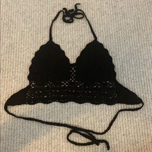 Crochet black bandeau Anemone Brand